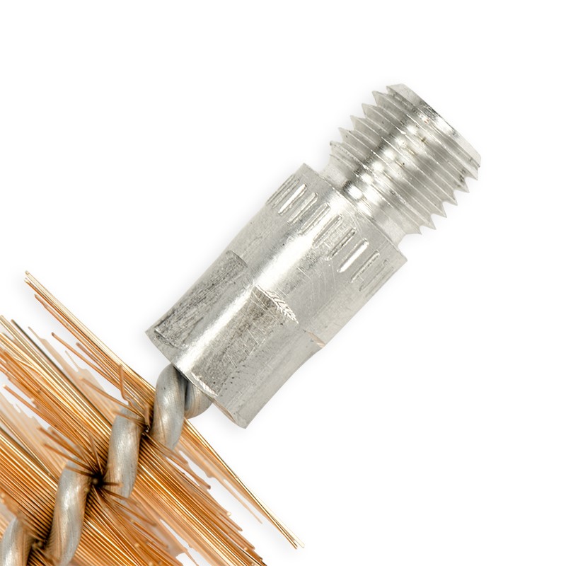 5X Bronze Bristle Bore Cleaning Long Brush .12 Ga 5/16-27 Thread with 50 Patches 